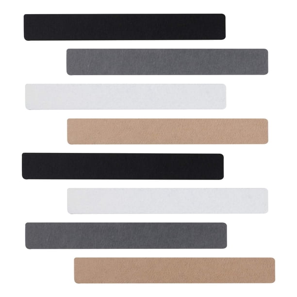 Afumazi 8 piezas de tablero de fieltro, tablón de anuncios de azulejos, tira de barra para pared, tablero de notas autoadhesivo con 24 chinchetas, tira de corcho para oficina, hogar, aula (color)