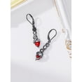 thumbnail image 3 of JKR Celtic knot Earrings 925 Sterling Silver Leverback Red Agate Earrings Jewelry Halloween Valentines Mothers Day Gifts for Women, 3 of 6
