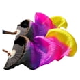 thumbnail image 5 of Belly Dance Fan 1 Pair Handmade Dyed Silk Dance Fans Real Silk/Imitation Silk Dance Fan Veil Silk Fan, 5 of 5