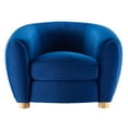 thumbnail image 5 of Modway Abundant Performance Velvet Armchair in Navy, 5 of 7