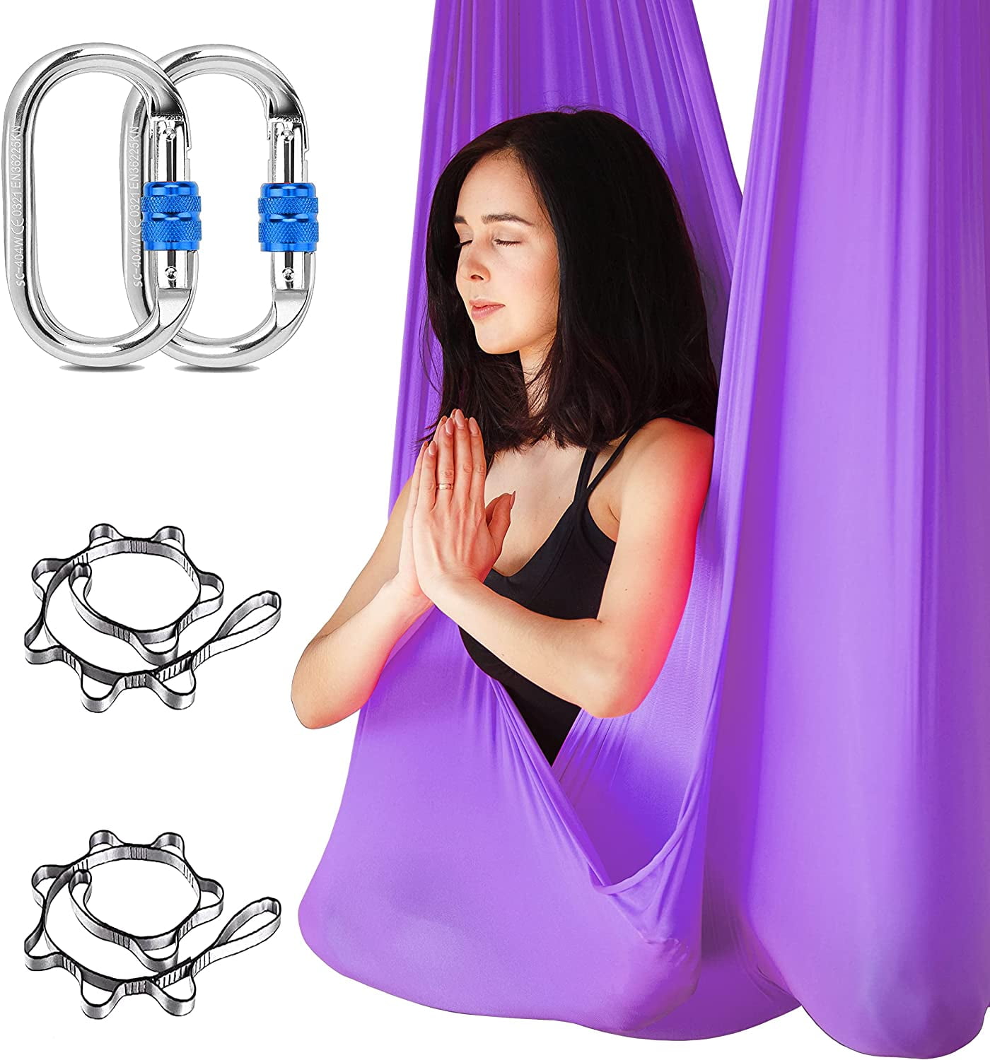 Orbsoul Deluxe Yoga Hammock (Grand Size 5.5 Yards) Includes Premium