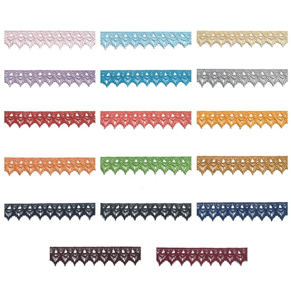 Kiddo 2" Venice Lace Champagne Yellow Green Lilac Gold Gray Navy Blue by Yard