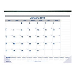 A-glance Compact Desk Calendar Blueline® Net Zero Carbon™ Monthly Desk Calendar, 17