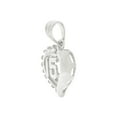 thumbnail image 2 of 14k White Gold, Heart 15 Anos Quinceanera Pendant Charm Brilliant Created CZ Crystals 14mm with 20" Dainty Neck Chain, 2 of 7