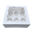 thumbnail image 1 of White Window Cupcake Box with Insert – 6 Slot - 25 pack, 1 of 2