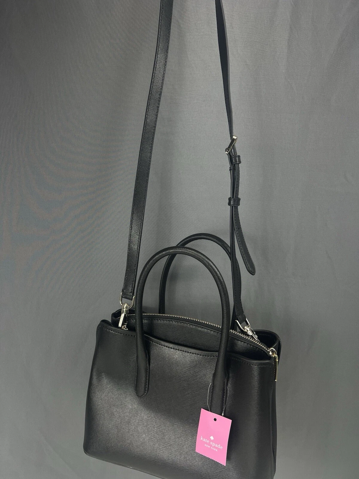 Kate Spade Rory Medium Black Saffiano Leather Satchel