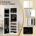 thumbnail image 6 of Costway Door Mounted Mirrored Jewelry Cabinet Storage Organizer, 6 of 11