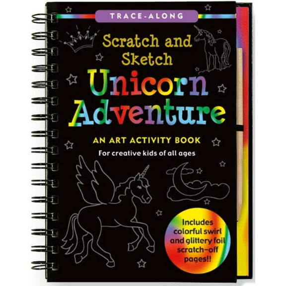 Pre-Owned Scratch & Sketch Unicorn Adventure (Trace-Along) [With Pens/Pencils] (Spiral-bound) 1441313176 9781441313171