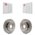 thumbnail image 1 of CMX Front Disc Brake Rotors Pair for Car 2011-2014 Mazda 2 K8-100507, 1 of 8