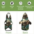 thumbnail image 5 of Goofa Green Forest Dinosaur Pattern Small Dog Sweater Hoodies Pet Grey Hooded Soft Fleece Sweatshirts with Pocket Fall Winter Puppy Cat Sweaters Warm Clothes-Medium, 5 of 8