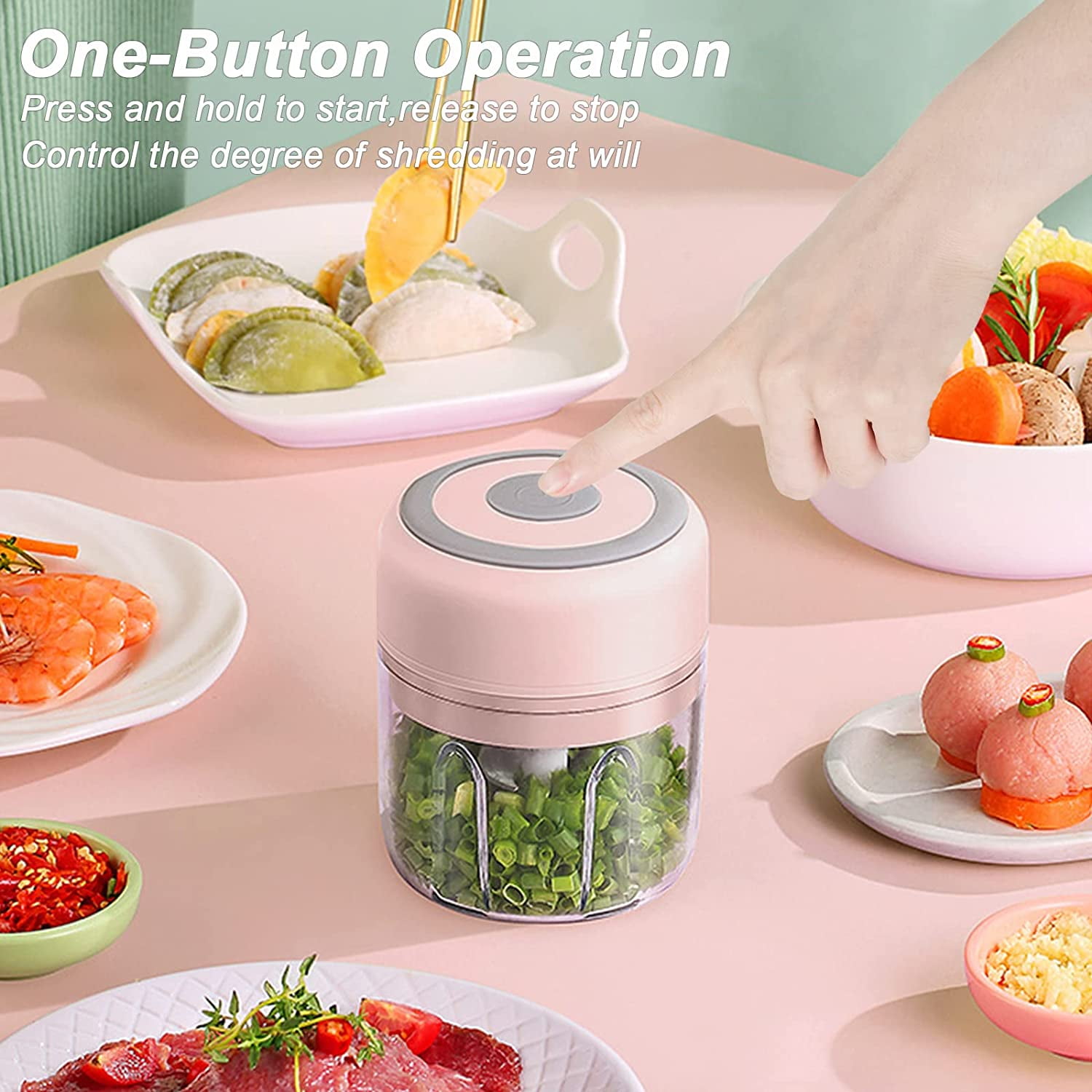 Sanrio Hello Kitty Electric Good Grinder Garlic Chopper Mini Portable Veggie  Chopper 250ML Masher Onion Chopper, Blender to Vegetable, Wireless Food  Processor for Ginger, Chili, Fruit, Meat, etc Inspired by You.