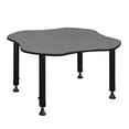thumbnail image 3 of 30" Clover Shaped Height Adjustable Classroom Desk- Pewter Frost, 3 of 7