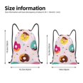 thumbnail image 2 of Saiise Donut Pattern Sports Drawstring Backpack - String Swim Gym Bag with Wet Proof Pocket for Women&Men-Small, 2 of 6