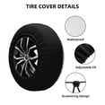 thumbnail image 2 of Naloa Daisies Flowers PVC Leather Spare Tire Wheel Cover for Car Truck SUV Camper Trailer Universal Fit many size15 inch, 2 of 6