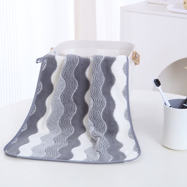 Fleece Polyester Fiber Towels - Enlarged & Thickened, Soft & Absorbent Bathroom Bathing Towels, Fast Drying & Resists Deformation, Gray, JKODE