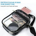 thumbnail image 4 of Ankoty Clearance! Cosmetic Bag Clear Bag Stadium Approved for Women Clear Crossbody Bag Transparent Shoulder Handbag Small Toiletry Bags 1Pc Black 1*Storage Bag, 4 of 6