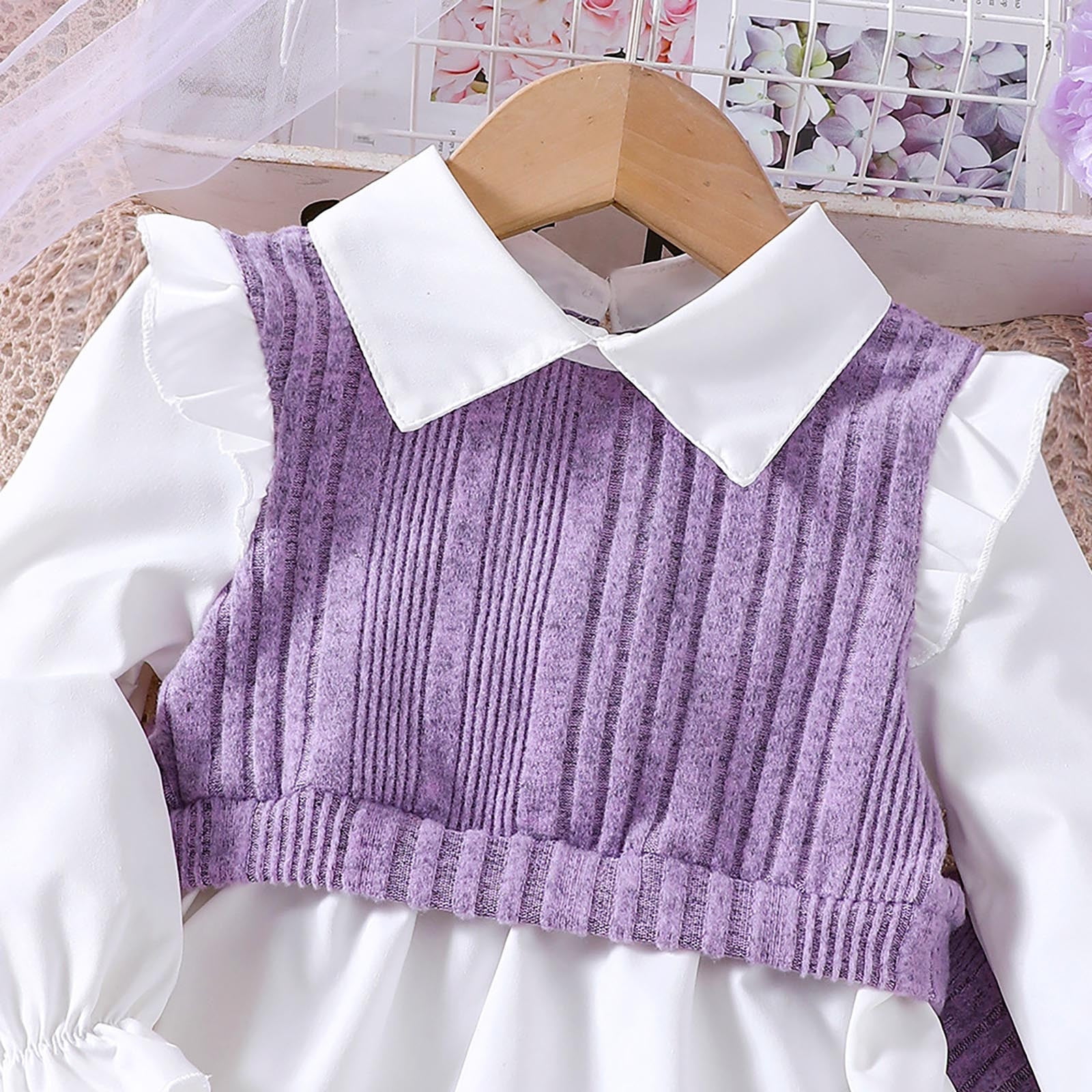 Toddler Fall Clothes for Girls Solid Color Long Sleeved Pullover Tops Long Pants Sets Casual Loose Fashion Baby Girl Winter Outfit,Z3-,4-5 Years