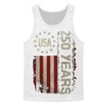thumbnail image 5 of Vamuko 250th Anniversary Tanks Mens American Flag Graphic 1776 Tank Top Patriotic Sleeveless Baggy Shirt We the Peaple Striped Tees White S, 5 of 6