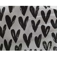thumbnail image 5 of oneOone Georgette Viscose Black Fabric Valentine Heart Sewing Material Print Fabric By The Yard 42 Inch Wide, 5 of 5