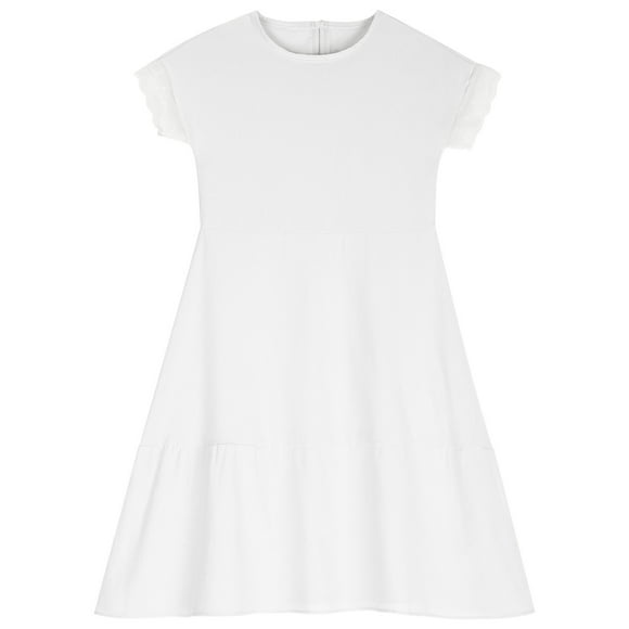 Milgrthf Robe Sans Manches pour Tout-Petits Robes de Fête Décontractées pour Enfants Filles à Carreaux avec Nœud Bretelles Robe Bohème Décontractée 1-6 Ans Bleu 4 Ans