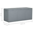 thumbnail image 4 of vidaXL Garden Storage Box 270L Grey PP Wood Look, 4 of 5