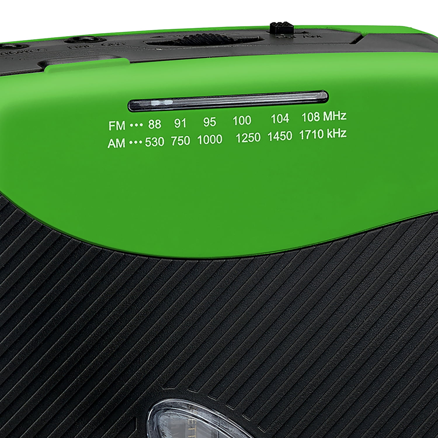 JENSEN Portable Stereo Cassette Player with AM/FM Radio and Earbuds, SCR-75 (Green/Black), SCR-75-GB