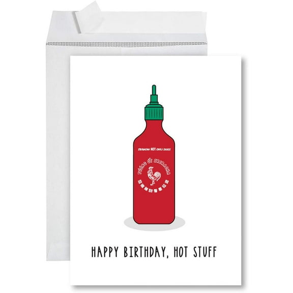 Koyal Wholesale Funny Jumbo Birthday Card With Envelope 8.5 x 11 inch, Happy Birthday, Hot Stuff