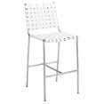 thumbnail image 2 of SAFAVIEH Olenna Coastal Woven Counter Stool, White/Silver (17.8 in. W x 21.5 in. D x 39.8 in. H), 2 of 7