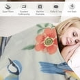 thumbnail image 3 of Creowell Flowers Print Throw Blanket for Bed Couch Car, Lightweight All Seasons Blanket with Excellent Hand Feel, Ideal for Kids and Adults 40x50in, 3 of 6