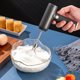 thumbnail image 4 of Matsuzay El más nuevo 20W 5 Velocidades Mezclador de alimentos eléctrico inalámbrico Batidora de mano portátil Batidor de huevos cabezas Herramientas y accesorios para hornear gris, 4 of 6