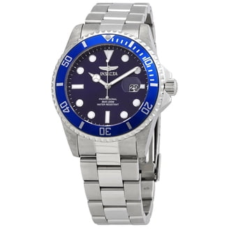 Invicta, Pro Diver Men Watch, 40mm Stainless Steel, Blue Dial