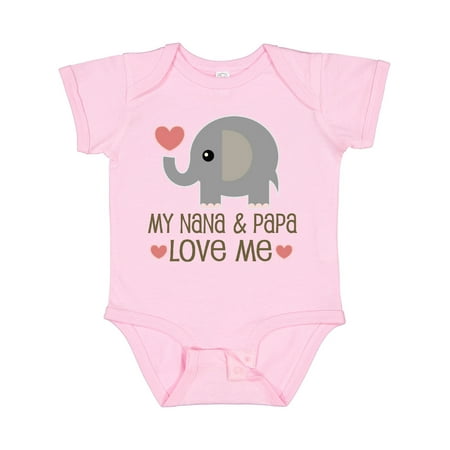 

Inktastic My Nana and Papa Love Me Gift Baby Boy or Baby Girl Bodysuit