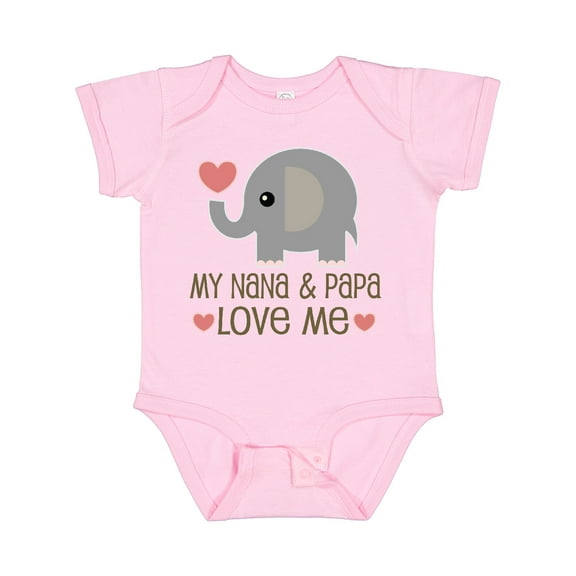 Inktastic My Nana and Papa Love Me Boys or Girls Baby Bodysuit