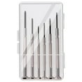 thumbnail image 2 of Precision Mini Screwdriver Set for Watch and Glasses Repair | 6-Piece Steel Clock Screwdrivers | 0.8-3.0mm Accuracy ±0.01mm | Rotating Tail | Portable Box | 73x122mm, 2 of 9