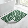 thumbnail image 4 of REGALWOVEN Geometric Bathroom Rug - 3D Textured Plush Bath Mat, Ultra Soft Absorbent Microfiber Shower Rug,Machine Washable Dark Green 24" x 16", 4 of 6