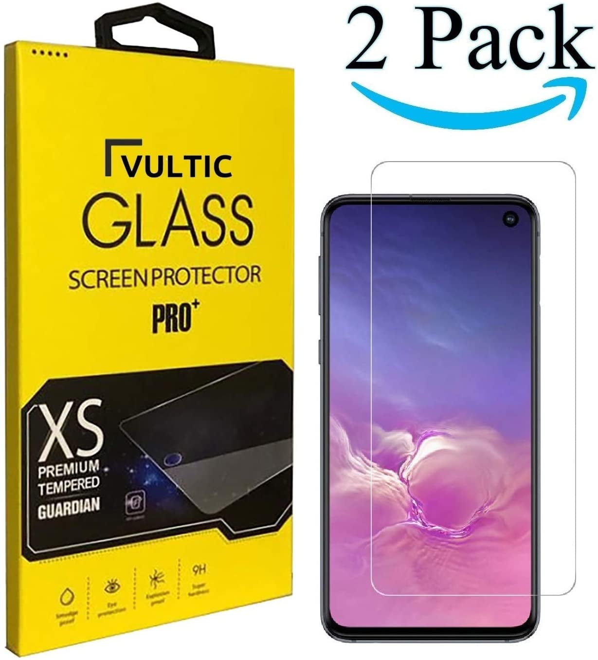 Vultic Galaxy S10e Screen Protector Tempered Glass [Case Friendly] Film
