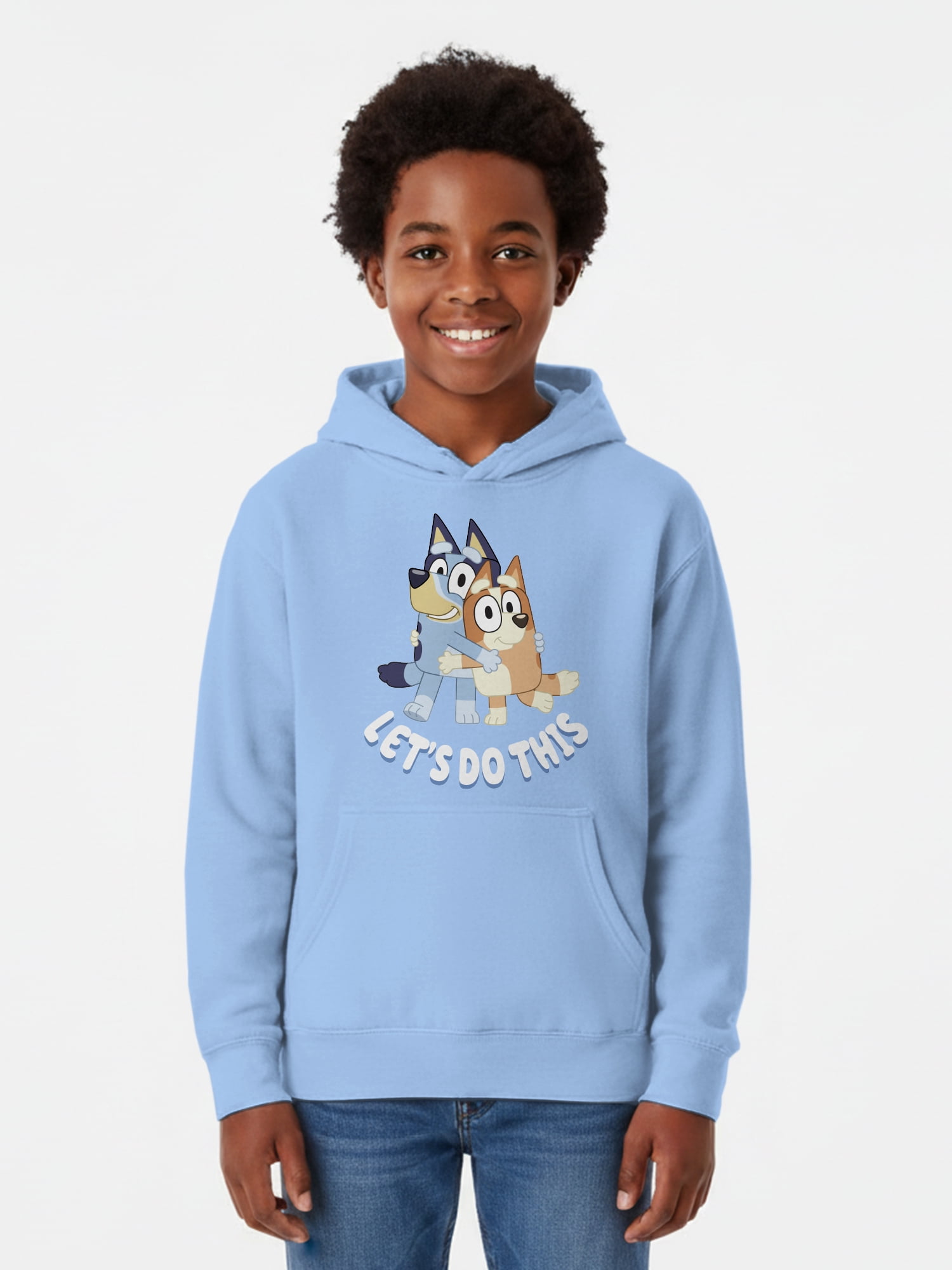 Bluey Kids Graphic Fleece Hoodie, Friends for Life, Sizes 4-18