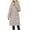 Khaki, variant on Hueook Winter Warm Down Jackets for women Plus Size Zip Up Casual Winter Mid-length Windproof with Pockets Quilted Puffer Thin Jacket Coat Outwear Tops