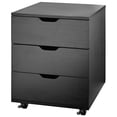 thumbnail image 1 of 3-Drawer Wood Mobile File Cabinet with Lockable Wheels, Widened Under Desk Vertical Filing Cabinets for Home Office Legal Files, A4 Letter Size Documents, 1 of 10