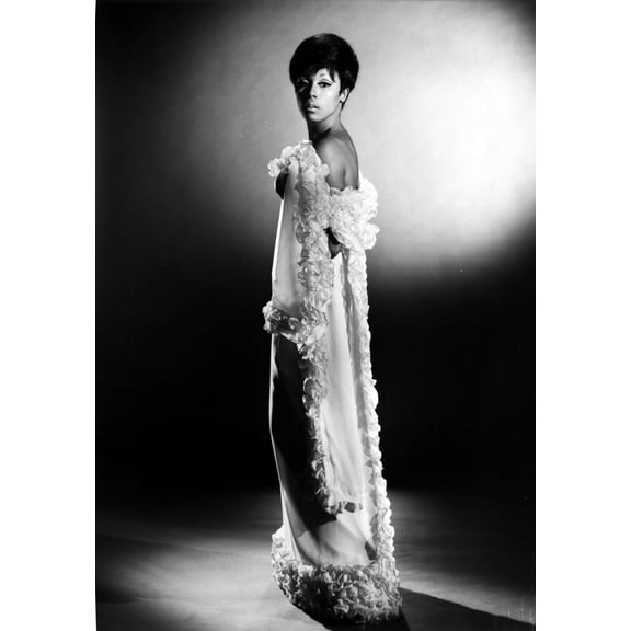 Diahann Carroll Posed in Furry Dress Photo Print (8 x 10)