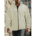 thumbnail image 6 of Alivor Men's Fleece Lined Woolen Zippered Long-Sleeved Padded Collar Winter Pullover S-3XL, 6 of 6
