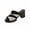 Silver, variant on Women's Fashionable Casual Comfortable Plus Size Solid Color Sequined Round Toe Open Toe Heel High-Heeled Mules Silver 5.5
