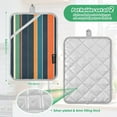 thumbnail image 6 of Yayeee Pot Holders Kitchen Heat Resistant with Pocket 7"x9.8" Cotton Oven Cooking Hot Pads, Navy Blue Stripes, 6 of 7