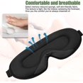 thumbnail image 4 of 2 piezas de máscara para dormir para hombres y mujeres, máscara de noche 3D con correa ajustable para dormir de lado, máscara de viaje opaca de seda natural, venda para los ojos 3D para dormir, siesta, 4 of 5