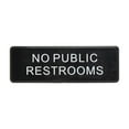 thumbnail image 1 of Thunder Group PLIS9335BK "No Public Restrooms" Information Sign with Symbols, 9 by 3-Inch, 1 of 4