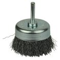 thumbnail image 1 of Hot Max 26071 2-1/2-Inch Crimped Wire Mounted Cup Brush, Fine, 1/4-Inch Hex Shank, 1 of 4