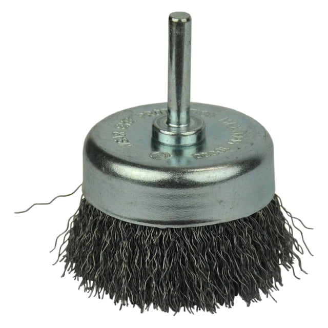 Hot Max 26071 2-1/2-Inch Crimped Wire Mounted Cup Brush, Fine, 1/4-Inch Hex Shank