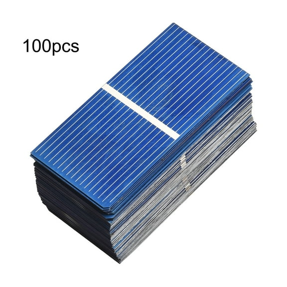 100pcs Mini Solar Cell 0.5V 400mA Polycrystalline Silicon Solar Panels 52x26mm Temperature Resistant For DIY Solar-powered Model
