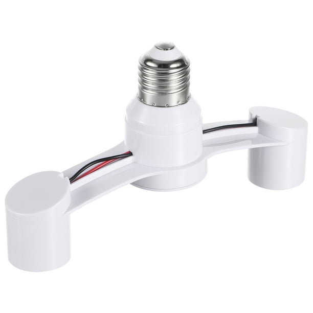 BRIGHTFUFU Adaptador de rama de portalámparas con dos cabezales para bombilla LED E27
