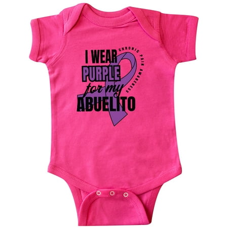 

Inktastic Chronic Pain I Wear Purple For My Abuelito Gift Baby Boy or Baby Girl Bodysuit